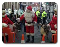 Santa with his Reindeer